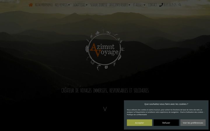 Screenshot of azimut-voyage.fr