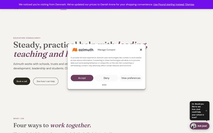 Ekrānuzņēmums no azimuth.org.uk