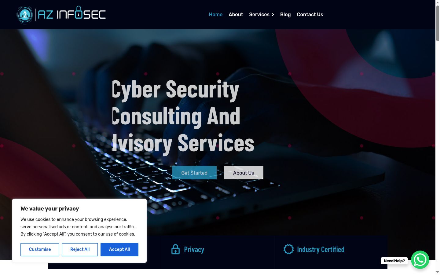 Screenshot of the consent banner shown before any interaction