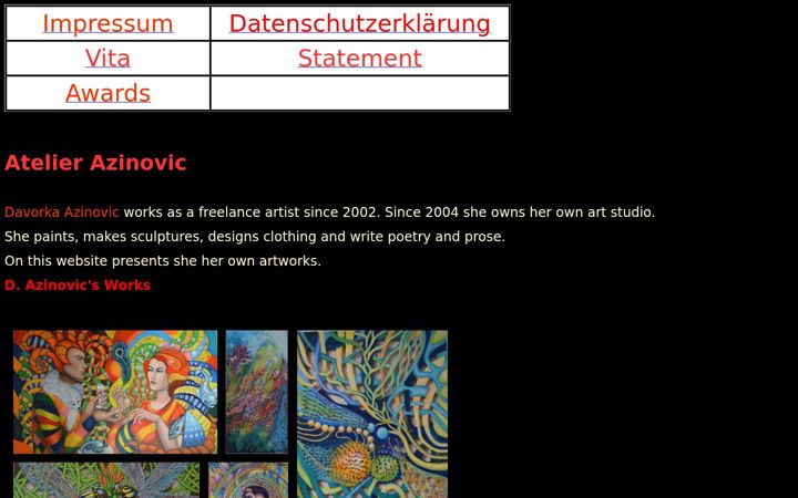 Screenshot of azinovic.de