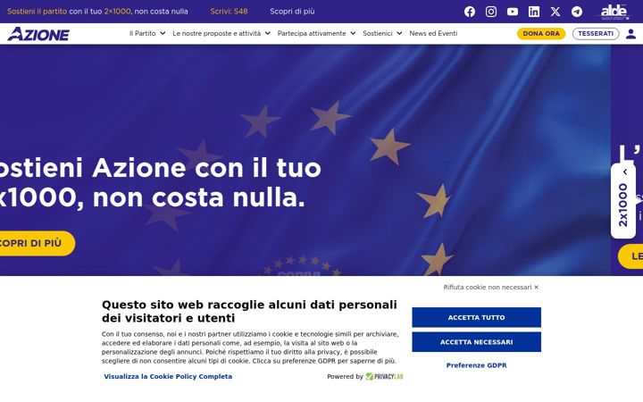 Screenshot of azione.it