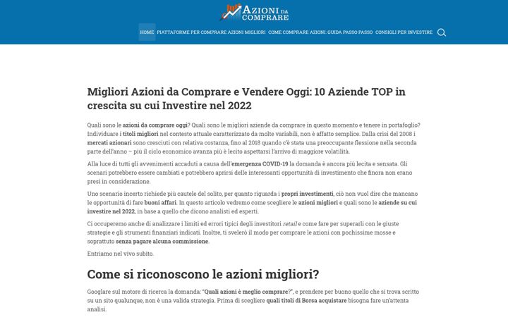 Screenshot of azionidacomprare.net