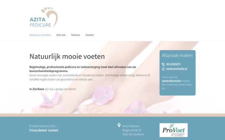 Screenshot of azita.nl