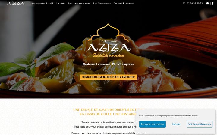 Screenshot of aziza.fr