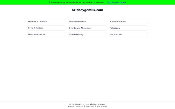 Screenshot of azizbeygemlik.com