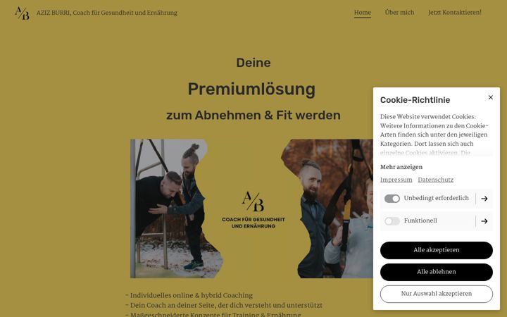 Screenshot of azizburri.de