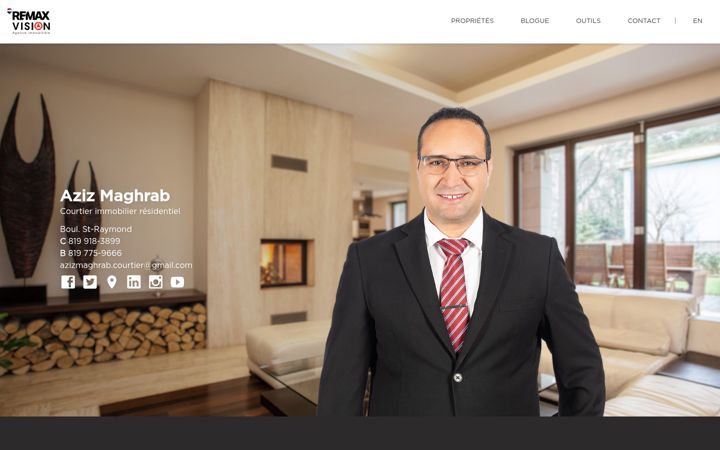 Screenshot of azizcourtier.com