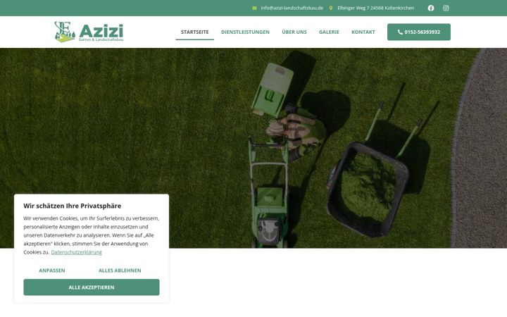 Screenshot of azizi-landschaftsbau.de
