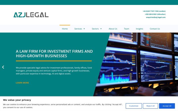 Screenshot of azj-legal.com