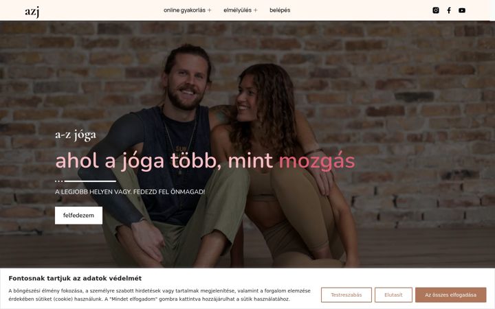 Screenshot of azjoga.hu