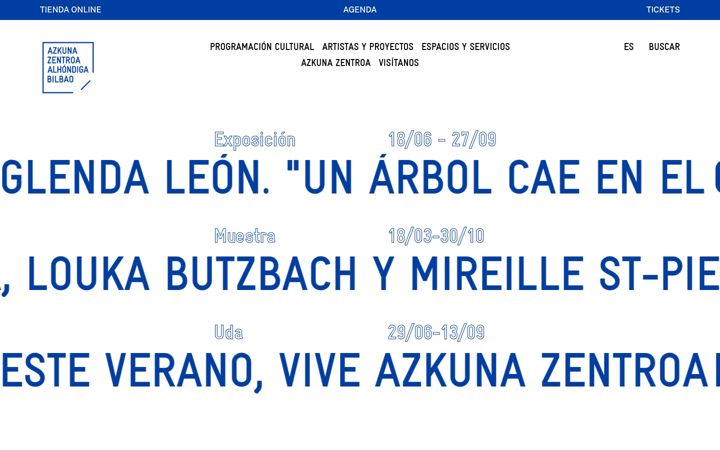 Screenshot of azkunazentroa.eus