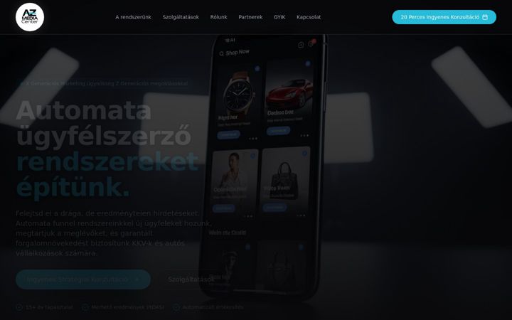 Screenshot of azmediacenter.hu