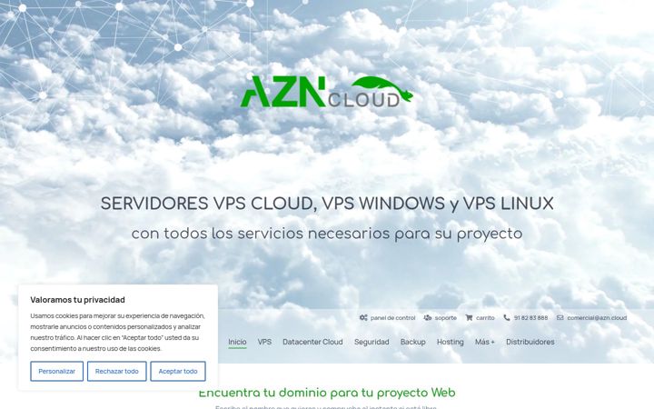 Screenshot of azn.cloud