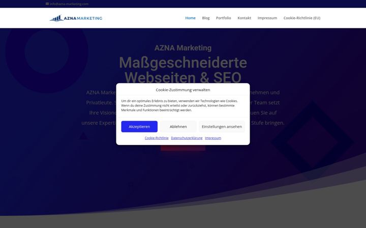 Screenshot of azna-marketing.com