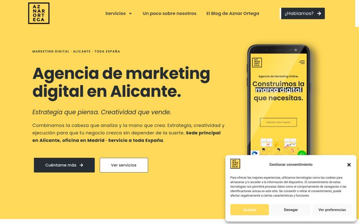 Screenshot of aznarortega.com