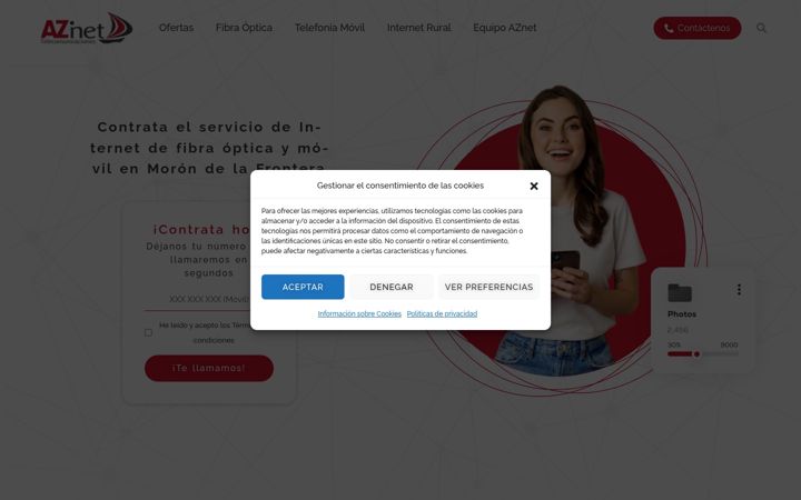 Screenshot of aznetinternet.com