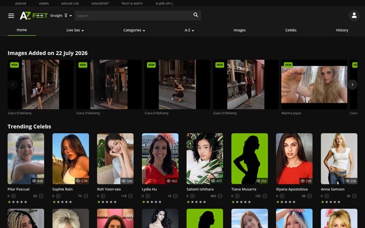 Screenshot of aznudefeet.com