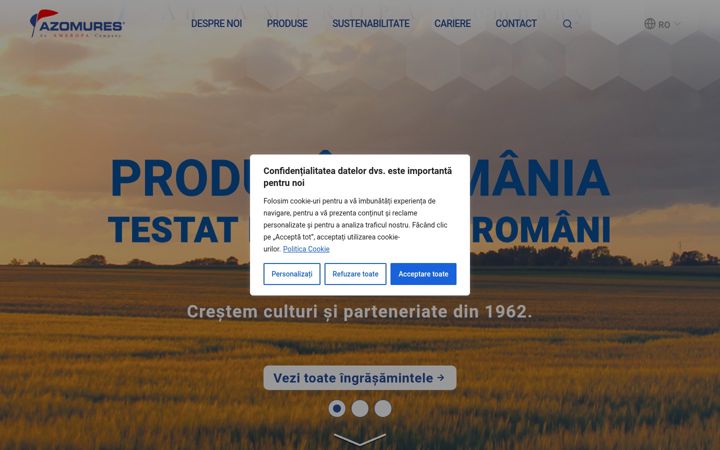 Screenshot of azomures.com