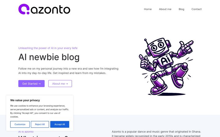 Screenshot of azonto.de