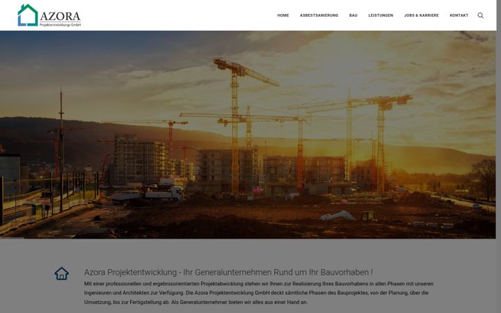 Екранна снимка на azora-projektentwicklung.de