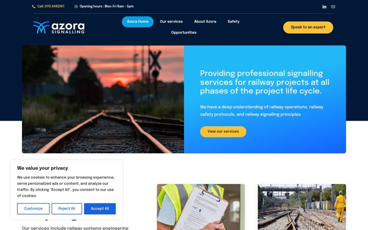 Screenshot of azorasignalling.com