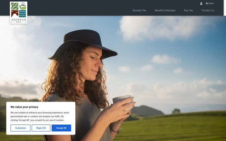 Screenshot of azoreantea.com