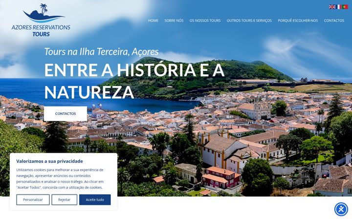 Screenshot of azoresreservationstours.com
