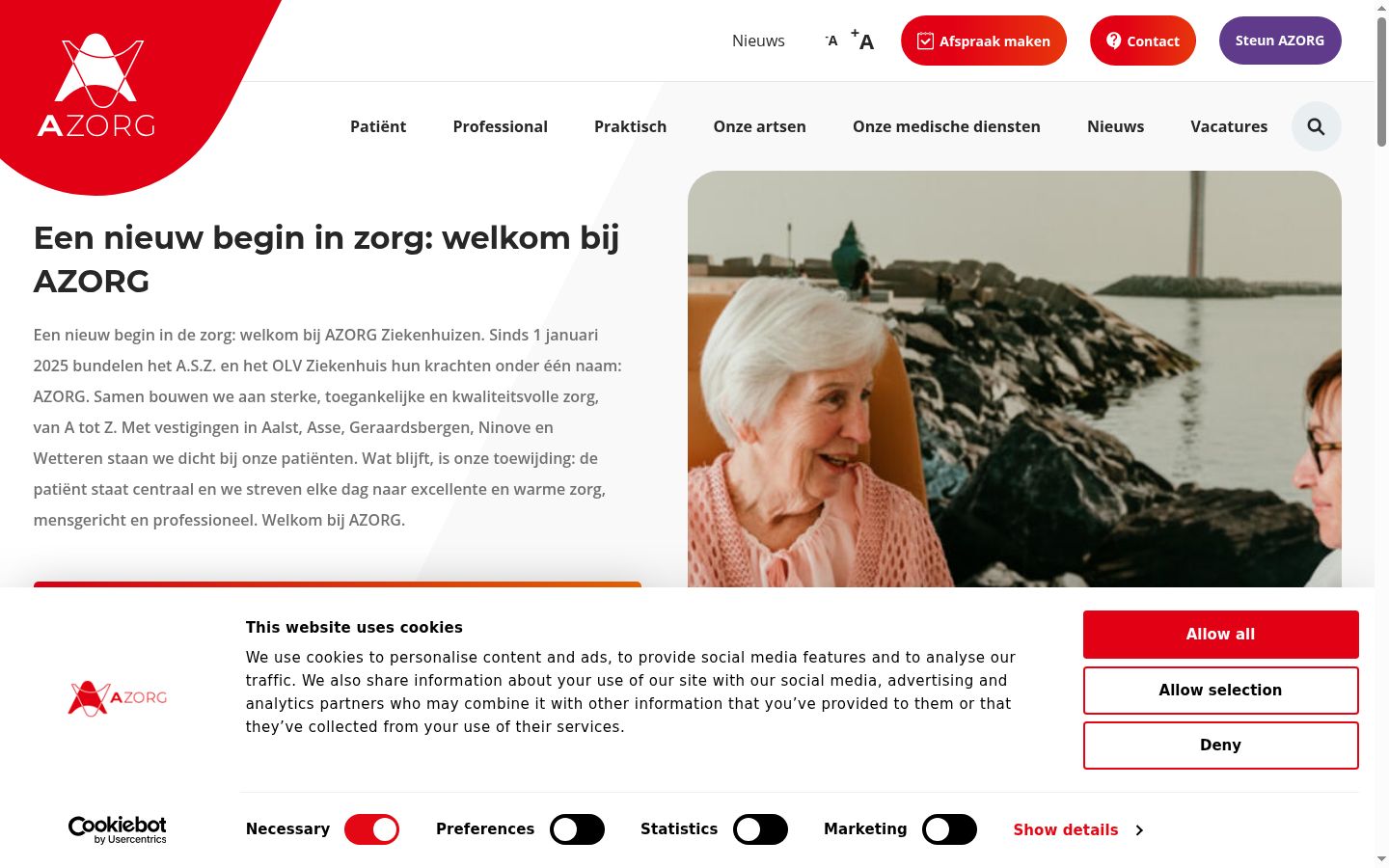 Ekrānuzņēmums ar piekrišanas baneri, kas tika rādīts pirms jebkādas mijiedarbības