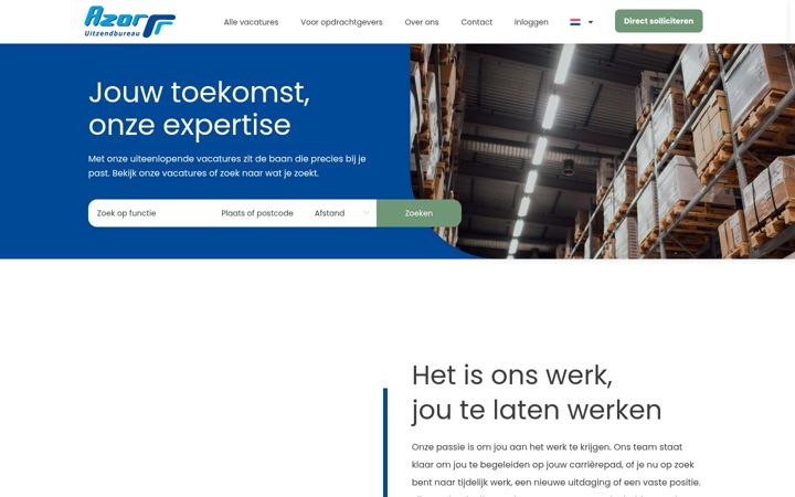 Screenshot of azoruitzendbureau.nl