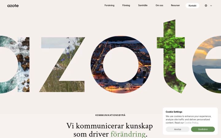 Screenshot of azote.se