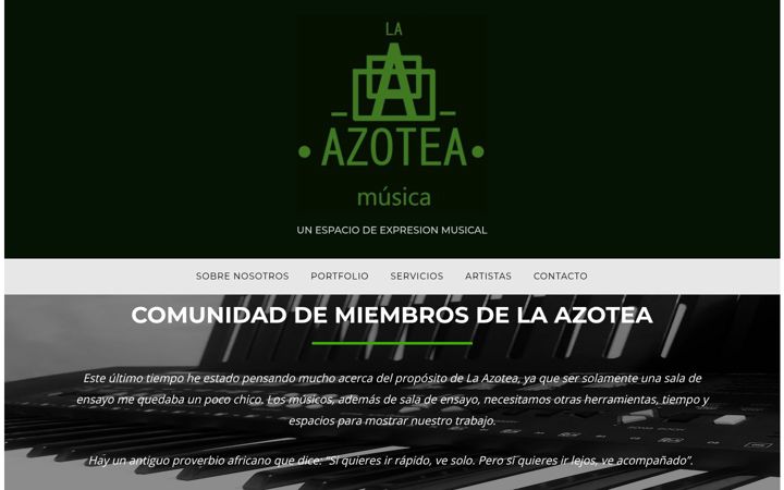 Screenshot of azoteamusic.com