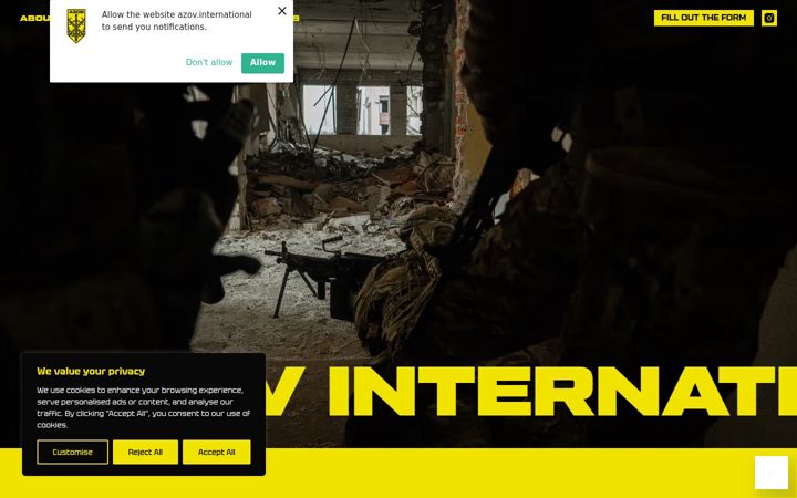 Screenshot von azov.international