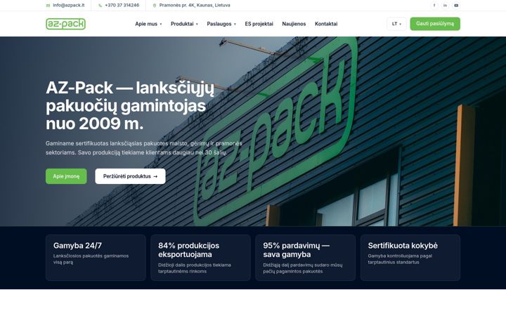 Screenshot of azpack.lt