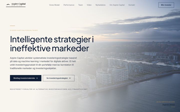 Screenshot of azpirecapital.dk