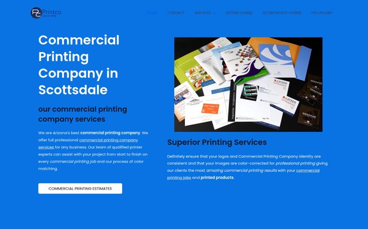 Screenshot of azprintco.com