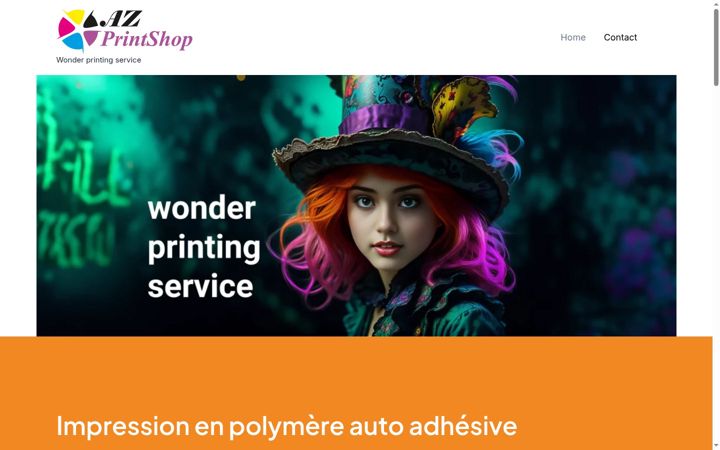 Screenshot of azprintshop.be