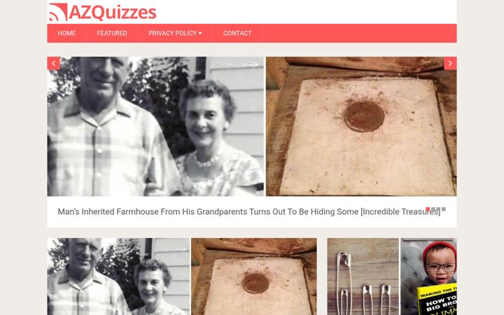 Screenshot of azquizzes.com