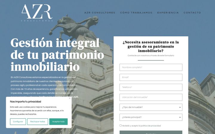 Screenshot of azrconsultores.com