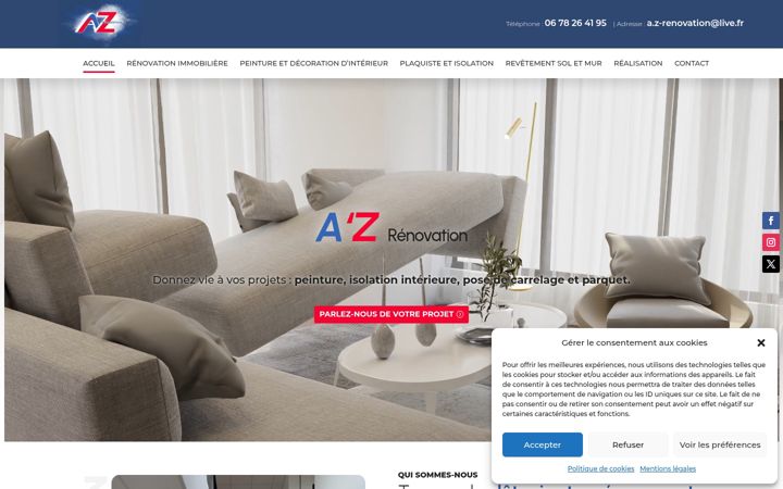 Screenshot di azrenovation38.fr