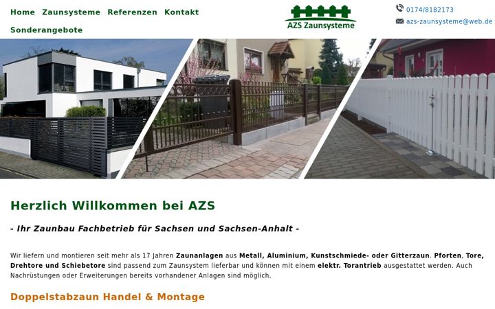 Screenshot of azs-zaunbau.de