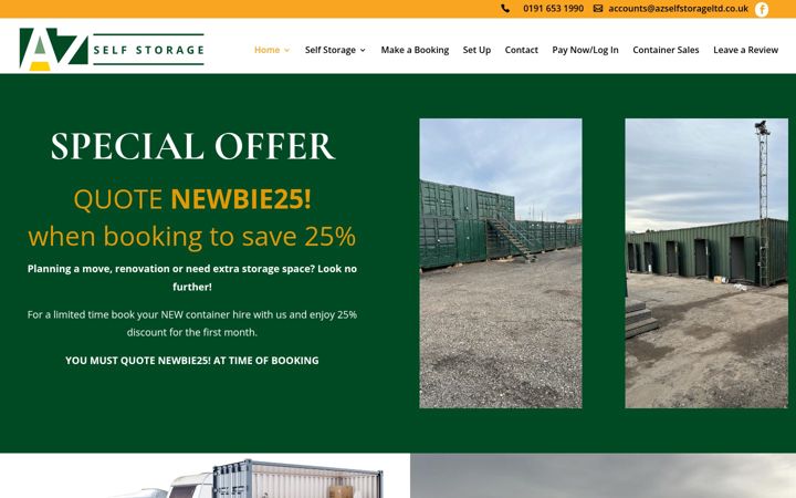 Ekrānuzņēmums no azselfstorageltd.co.uk