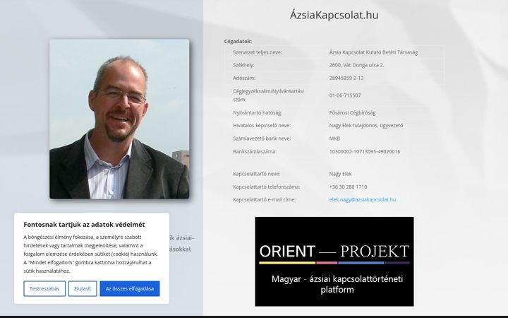 Screenshot of azsiakapcsolat.hu