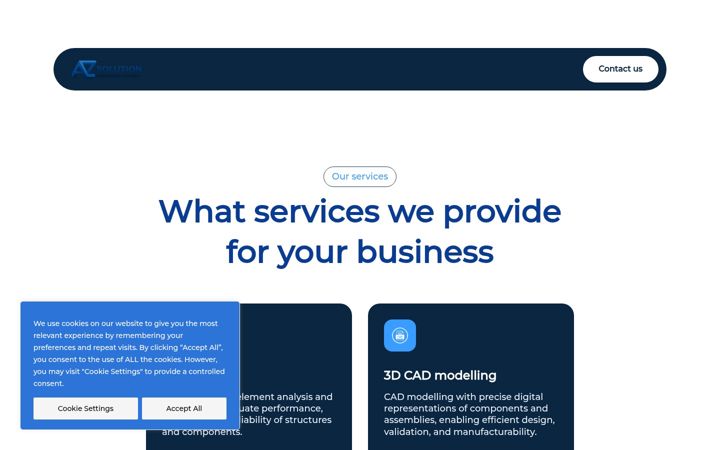 Screenshot of azsolution.dk
