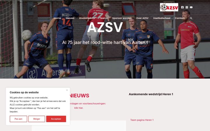 Екранна снимка на azsv-aalten.nl