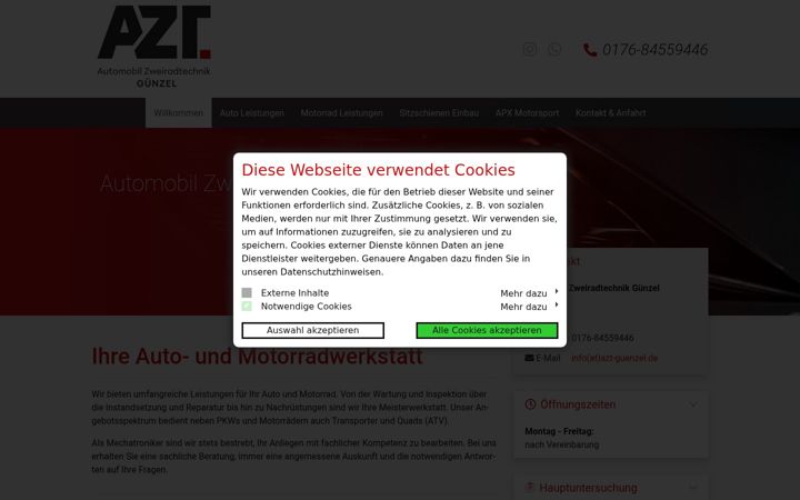 Екранна снимка на azt-guenzel.de