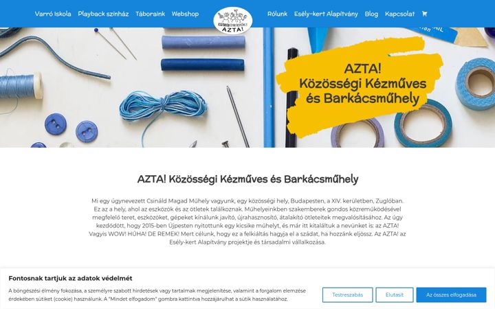 Screenshot of aztamuhely.hu