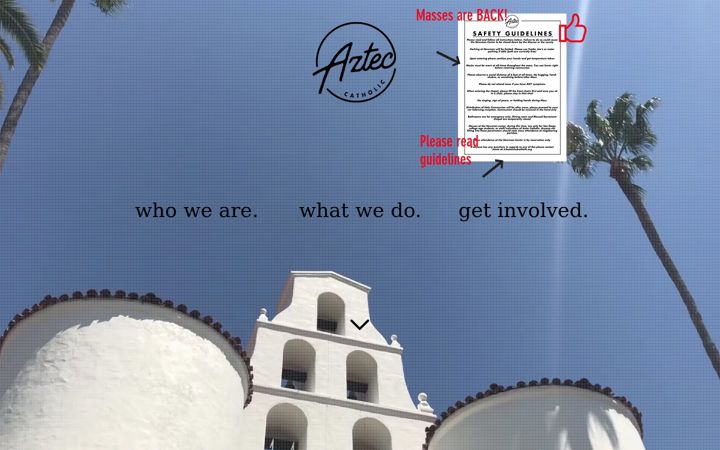 Screenshot of azteccatholic.com