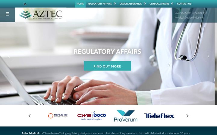 Screenshot of aztecmedical.com