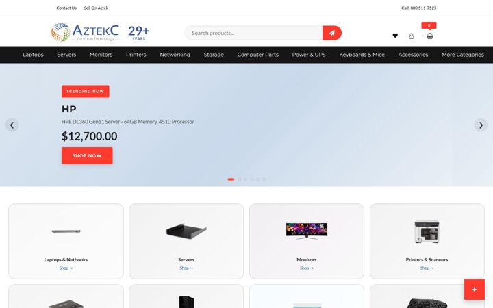 Screenshot von aztekcomputers.com