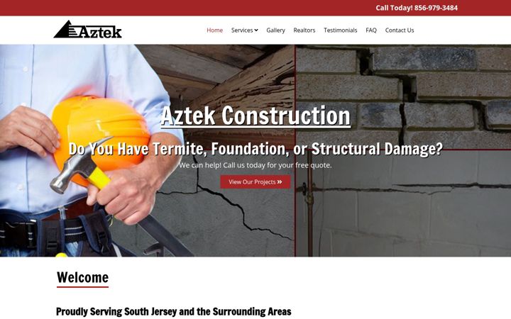 Screenshot of aztekrepair.com